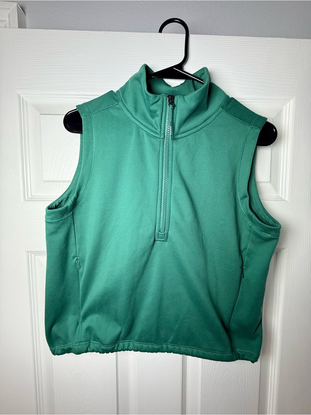 Athleta Half-Zip Fleece-Lined Vest Green Women's S